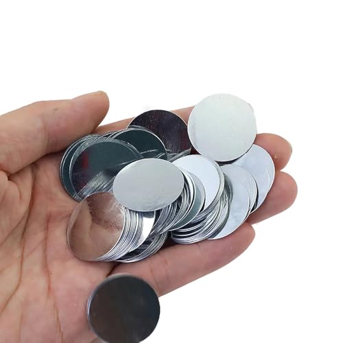 100 Stück Ultradünne Verzinkte Eisenscheiben – 10–40 Mm Runde Metallbleche For Heimwerkerarbeiten, Kunsthandwerk, Magnete Und Heimorganisation (0,3–1 Mm)(10 x 1mm) von YINLUCK