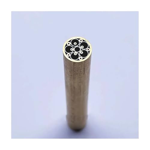 8 Mm Mosaik-Stiftnieten For Messergriffe, 60 Mm Länge, Messingrohr Mit Bunter Blumenharzfüllung (1 Stück) – Einzigartiger Ziernagel For Künstlerische Designs(Black) von YINLUCK