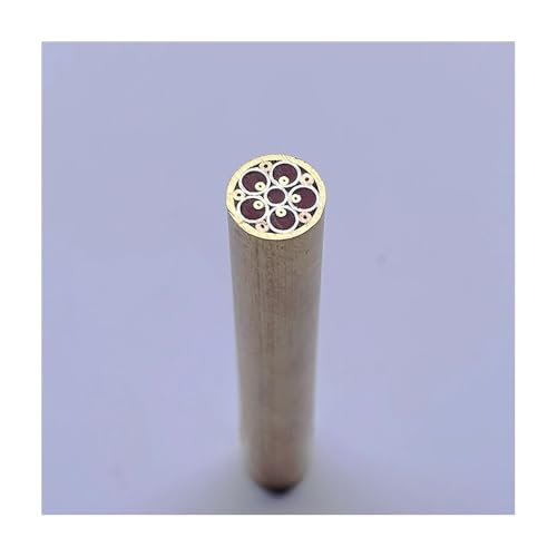 8 Mm Mosaik-Stiftnieten For Messergriffe, 60 Mm Länge, Messingrohr Mit Bunter Blumenharzfüllung (1 Stück) – Einzigartiger Ziernagel For Künstlerische Designs(Red) von YINLUCK