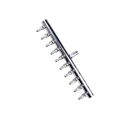 Aquarium-Luftpumpen-Verteiler, 2-12-fach, Vernickeltes Kupfer, 8-mm-Schlauchanschluss, 1er-Pack – Einstellbare Durchflussregelventile For Mehrere Aquarien(1 In 10 Out) von YINLUCK