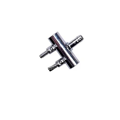 Aquarium-Luftpumpen-Verteiler, 2-12-fach, Vernickeltes Kupfer, 8-mm-Schlauchanschluss, 1er-Pack – Einstellbare Durchflussregelventile For Mehrere Aquarien(1 In 2 Out) von YINLUCK