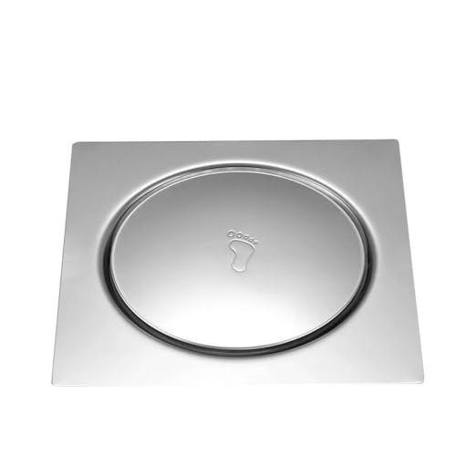 Duschablaufabdeckung For Drücken, 10 X 10 Cm/15 X 15 Cm, Quadratischer Bodenablauf Aus Edelstahl Mit Haarfänger, Geruchshemmend Und Wasserdicht For Badezimmer, Küche, Keller (1 Stück)(Silver,15x15cm) Duschablaufabdeckung For Drücken, 10 X 10 Cm/15 X 15 Cm, Quadratischer Bodenablauf Aus Edelstahl Mit Haarfänger, Geruchshemmend Und Wasserdicht For Badezimmer, Küche, Keller (1 Stück)(Silver,15x15cm) von YINLUCK