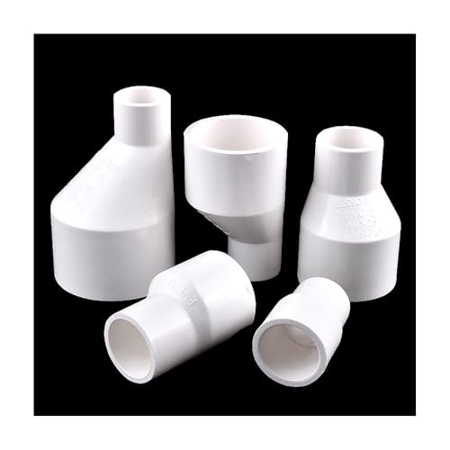Exzentrisches Reduzierstück Aus PVC (ID 20–63 Mm), Robuster Weißer Anschluss For Gartenbewässerung, Aquarium, Klebemontage – 1 Stück(I.D 63-32mm) von YINLUCK