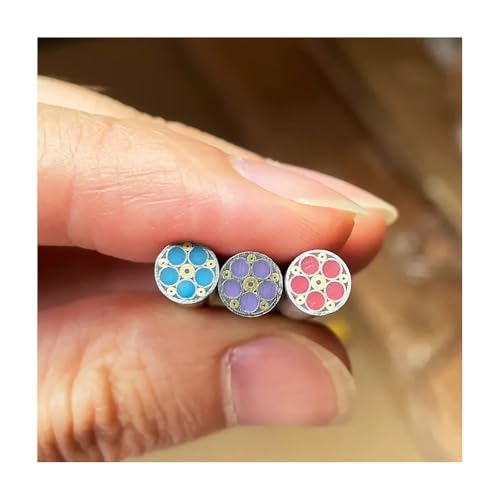 Mosaikstift Zur Messerherstellung 8mmx60mm, 1 Stück Farbige, Mit Harz Gefüllte Zierniete, Stahlrohrkonstruktion(Blue 1pc) von YINLUCK