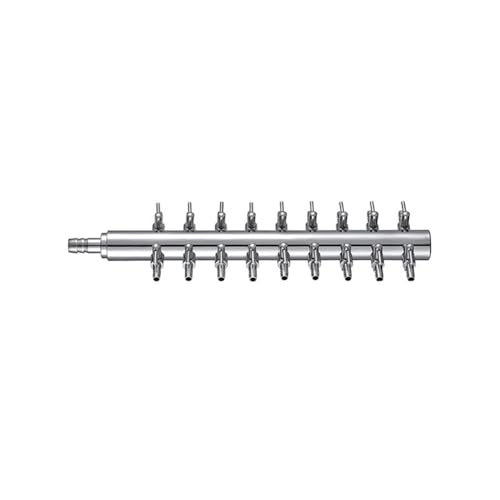 Regelventil For Sauerstoffpumpe, 2-24-Wege-Luftstromverteiler, Chrom-Kupfer-Verteiler Mit Ein-/Aus-Schaltern For Aquarien-Luftpumpen Mit 4 Mm/9 Mm Innendurchmesser(1in-18 out) von YINLUCK