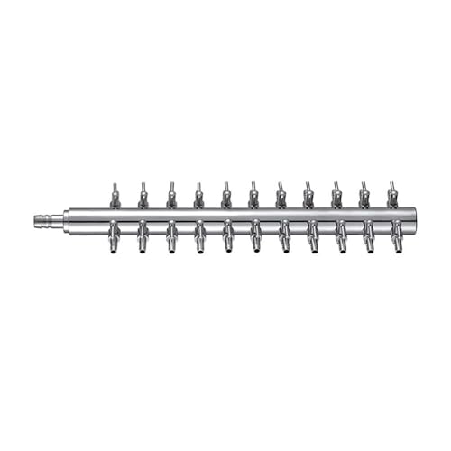 Regelventil For Sauerstoffpumpe, 2-24-Wege-Luftstromverteiler, Chrom-Kupfer-Verteiler Mit Ein-/Aus-Schaltern For Aquarien-Luftpumpen Mit 4 Mm/9 Mm Innendurchmesser(1in-22 out) von YINLUCK