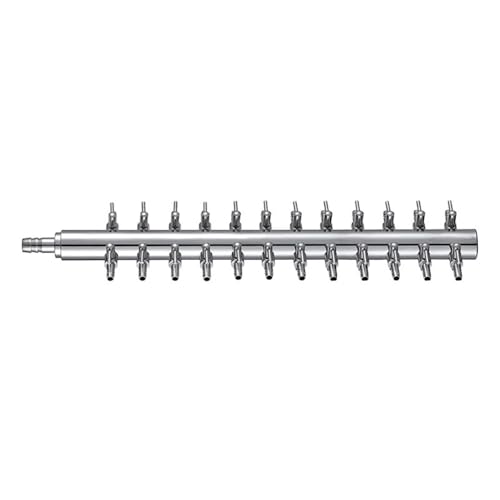 Regelventil For Sauerstoffpumpe, 2-24-Wege-Luftstromverteiler, Chrom-Kupfer-Verteiler Mit Ein-/Aus-Schaltern For Aquarien-Luftpumpen Mit 4 Mm/9 Mm Innendurchmesser(1in-24 out) von YINLUCK