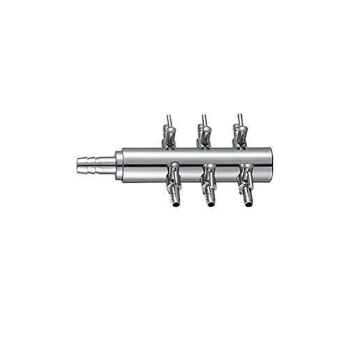 Regelventil For Sauerstoffpumpe, 2-24-Wege-Luftstromverteiler, Chrom-Kupfer-Verteiler Mit Ein-/Aus-Schaltern For Aquarien-Luftpumpen Mit 4 Mm/9 Mm Innendurchmesser(1in-6 out) von YINLUCK