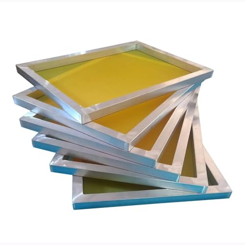 YINLUCK 6-teilige Siebdruckrahmen – Aluminiumrahmen Und Polyesternetz (80T-165T) for Heimwerker/Leiterplatten/Textilien, 30 X 20 Cm/35 X 25 Cm/30 X 40 cm, Hohe Spannung(20x30cm,110T 280Mesh) von YINLUCK