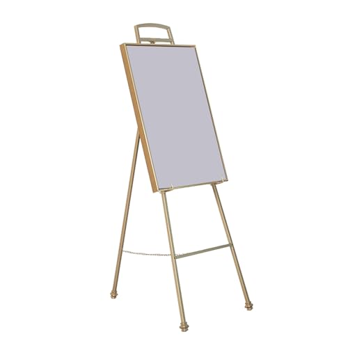 YINMAN Staffelei-Ausstellungsständer, Höhenverstellbares Bodengestell, Tragbares Stativ Mit Kettenunterstützung, for Den Privaten Und Gewerblichen Gebrauch(Gold) von YINMAN