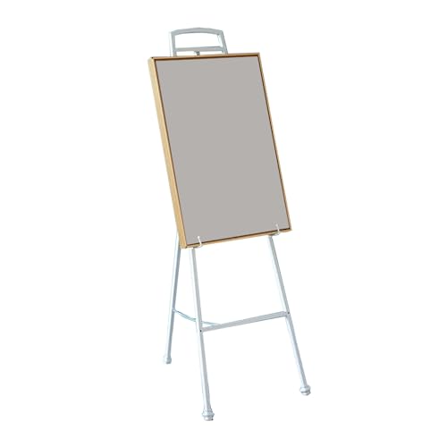 YINMAN Staffelei-Ausstellungsständer, Höhenverstellbares Bodengestell, Tragbares Stativ Mit Kettenunterstützung, for Den Privaten Und Gewerblichen Gebrauch(White) von YINMAN