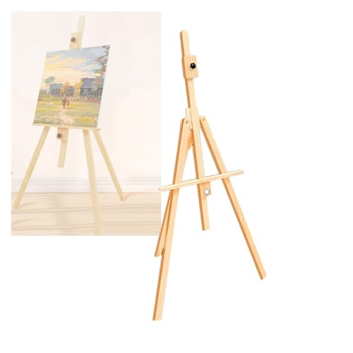 YINMAN Staffelei-Ausstellungsständer, Höhenverstellbares Holzgestell, Faltbares Bodenregal, for Hochzeitseinkaufszentren, Hotelstudios von YINMAN