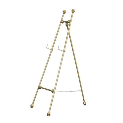 YINMAN Staffelei-Ausstellungsständer, Verstellbares Bodengestell, Tragbares Stativ, Zur Präsentation Von Schildern, Postern, Bilderrahmen, Gemälden(Gold,120x45cm) von YINMAN