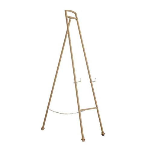 YINMAN Staffelei-Ausstellungsständer, Verstellbares Bodengestell, Tragbares Stativ Mit Kettenunterstützung, for Hochzeitseinkaufszentren, Hotelstudios(Gold) von YINMAN