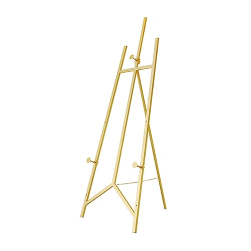 YINMAN Staffelei-Ausstellungsständer,bodenstehendes,verstellbares Gestell,faltbares Stativ,einfach Zu Montieren,for Den Innen- Und Außenbereich Geeignet(Gold,150x50cm) von YINMAN