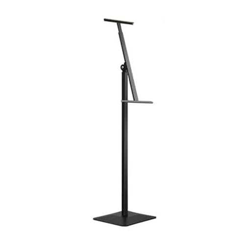 YINMAN Staffelei-Ausstellungsständer,höhenverstellbares Bodengestell,Aluminium-Plakatregal,for Den Innen- Und Außenbereich,runder Sockel/quadratischer Sockel(Black,Style 2) von YINMAN
