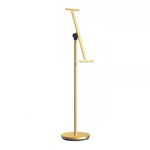 YINMAN Staffelei-Ausstellungsständer,höhenverstellbares Bodengestell,Aluminium-Plakatregal,for Den Innen- Und Außenbereich,runder Sockel/quadratischer Sockel(Gold,Style 1) von YINMAN