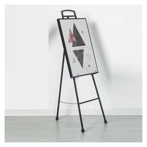 YINMAN Staffelei-Ausstellungsständer,verstellbares Bodengestell Aus Eisen,tragbares Stativ Mit Kettenhalterung,for Hochzeitseinkaufszentren,Hotelgeschäfte(Black) von YINMAN