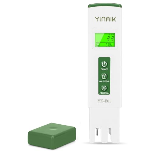 YINMIK Digitales EC Messgerät Genauer TDS EC Tester mit Thermometer Wassertester Trinkwasser Professionellem PPM Messgerät für RO und Leitwertmessgerät für Pool Aquarium mit PPM500 und PPM700 Modus YINMIK Digitales EC Messgerät Genauer TDS EC Tester mit Thermometer Wassertester Trinkwasser Professionellem PPM Messgerät für RO und Leitwertmessgerät für Pool Aquarium mit PPM500 und PPM700 Modus von YINMIK