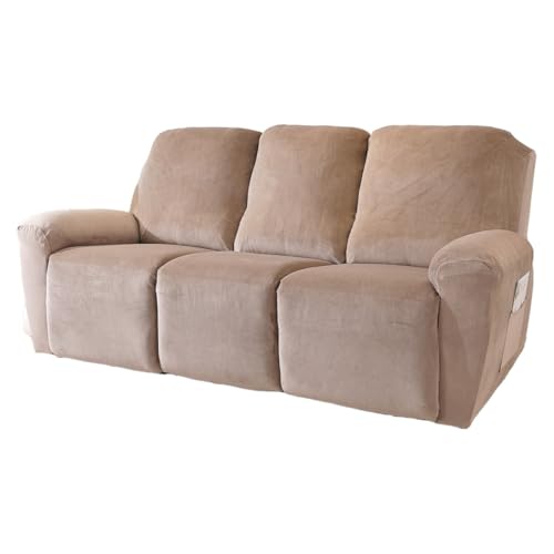 YINOW Schonbezüge für Liegestuhl, Samt, Stretch-Schonbezüge für 3-Sitzer, mit Armlehnen, 8 Stück YINOW Schonbezüge für Liegestuhl, Samt, Stretch-Schonbezüge für 3-Sitzer, mit Armlehnen, 8 Stück von YINOW