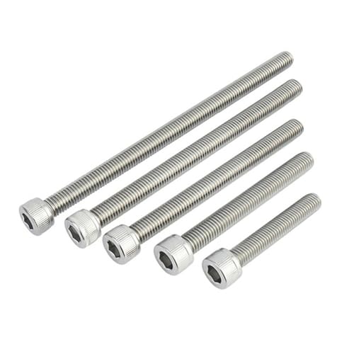 M2,5 Zylinderschrauben mit Innensechskant Längere Gewinde Verlängerte Gewinde Extra lange Gewinde Extra lange Fäden Edelstahl 50 Stück (M2,5 x 32 mm) von YINRUISCREW