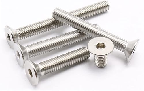 M2 Senkschrauben mit Innensechskant, Edelstahl, 100 Stück (M2 x 5 mm) von YINRUISCREW