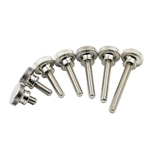 M6x50mm Rändelschrauben Höhe Form Stahl 10 Stück Nickel M6x50mm Vis moletées type haut Acier allié 10 pièces Knurled Thumb Screws 10PCS von YINRUISCREW