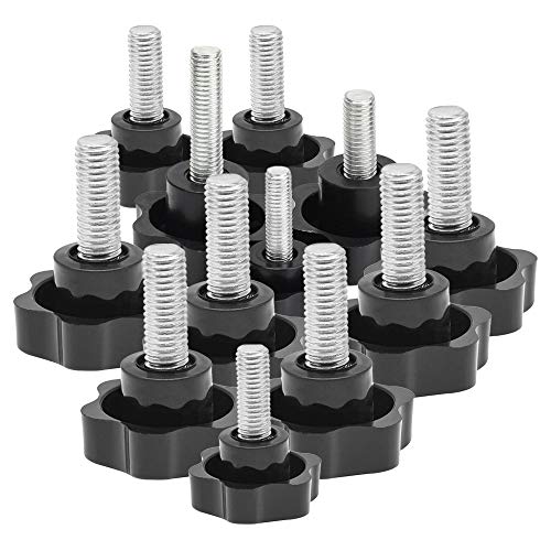 YINSONG 5 Stück Rändelschraube - M8*(12-100mm) Korrosionsschutz Pflaumen Sternkopfschraube Klemmknopf Sternschraube Flügelschraube, M8*80mm(5pcs) von YINSONG