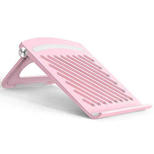 YINSONG Laptop Ständer - Ergonomischer Laptop Riser Ständer Faltbarer Laptophalter Belüfteter Desktop Halter, Rosa YINSONG Laptop Ständer - Ergonomischer Laptop Riser Ständer Faltbarer Laptophalter Belüfteter Desktop Halter, Rosa von YINSONG