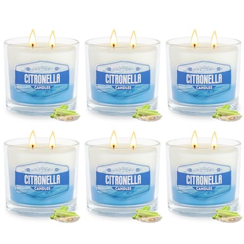 6 Pack 210Std Citronella Kerzen Outdoor, Kerzen Outdoor Set, 100% Sojawachs Kerze, Kerzen Citronella Draussen, Kerzen für Balkon, Terrasse, Garten, Camping,Sommergeschenk 6 Pack 210Std Citronella Kerzen Outdoor, Kerzen Outdoor Set, 100% Sojawachs Kerze, Kerzen Citronella Draussen, Kerzen für Balkon, Terrasse, Garten, Camping,Sommergeschenk von YINUO LIGHT