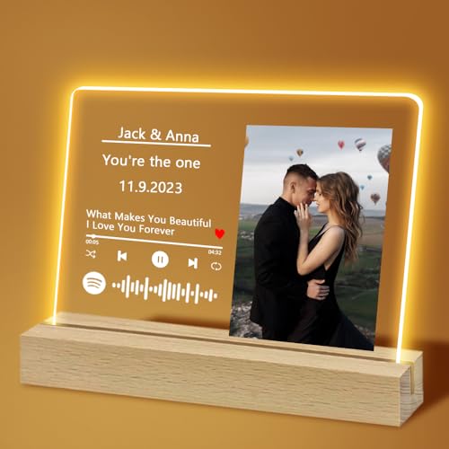 YINYIFANS Individualisiertes Spotify-Schild, unvergessliche romantische LED-Lampe, einzigartiges Valentinstagsgeschenk, Geschenke für Paare, personalisierte Geschenke für sie/ihn (Stil 3) von YINYIFANS