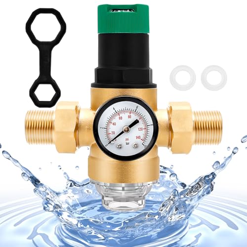 Druckminderer 3/4 Zoll Wasser, DN20 Messing Druckminderventil, Wasserdruckmesser mit Manometer und Filter, Einstellbare Messing Druckregler Wasser für Häuser, Gebäude, Fabriken Druckminderer 3/4 Zoll Wasser, DN20 Messing Druckminderventil, Wasserdruckmesser mit Manometer und Filter, Einstellbare Messing Druckregler Wasser für Häuser, Gebäude, Fabriken von JABNOW