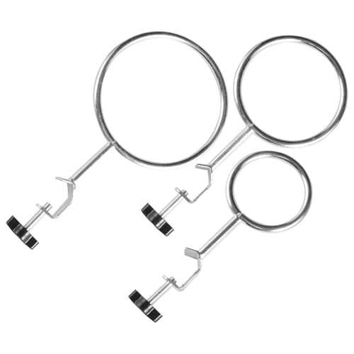 3 Stück Eisenrahmenringe for Laborständerklemmen – verstellbare Retortenringe zur Unterstützung kleiner Reifen beim Kochen und bei wissenschaftlichen Experimenten 3 Stück Eisenrahmenringe for Laborständerklemmen – verstellbare Retortenringe zur Unterstützung kleiner Reifen beim Kochen und bei wissenschaftlichen Experimenten von YIOOSO