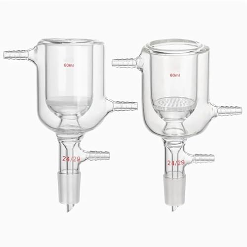 Doppelschichtiger, ummantelter Glassandkern-Saugfiltertrichter mit poröser Glasplatte – Zylindrischer Filter for den Laborgebrauch(9) von YIOOSO