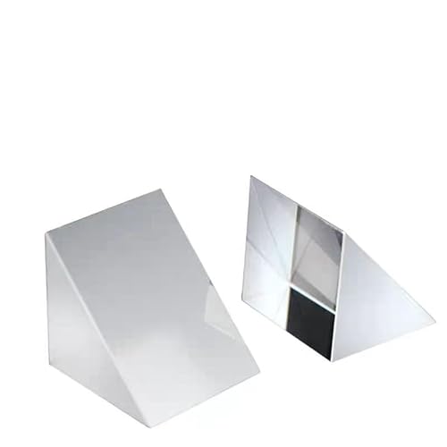Optisches Dreieckprisma 10 x 10 x 10 mm – rechtwinkliges Prisma mit interner Reflexion und reflektierender Beschichtung von YIOOSO