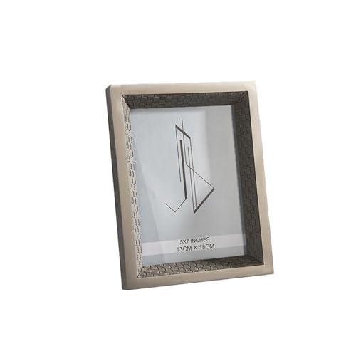 YIORYO Fotorahmen aus Leder, 4 x 6, 5 x 7, graue Bilderrahmen – Tisch-Fotorahmen for die Dekoration von Hochzeiten und Häusern(6inch) von YIORYO