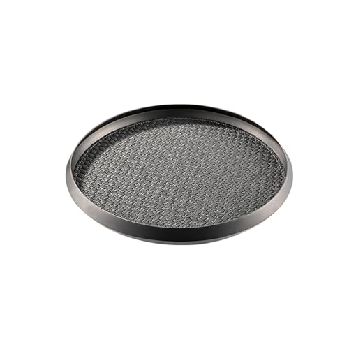 YIORYO Rundes Serviertablett aus Leder, dekoratives Serviertablett, Kaffeetablett, osmanisches Tablett for Zuhause oder das Büro(Black) von YIORYO