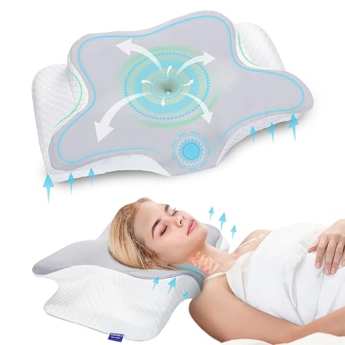 YIOUMLY OrthopäDisches Kissen, Memory Foam Anti Schnarch Kissen, Ergonomisches NackenstüTzkissen, FüR Optimale UnterstüTzung Kopfkissen FüR Seiten RüCken Und BauchschläFer von YIOUMLY