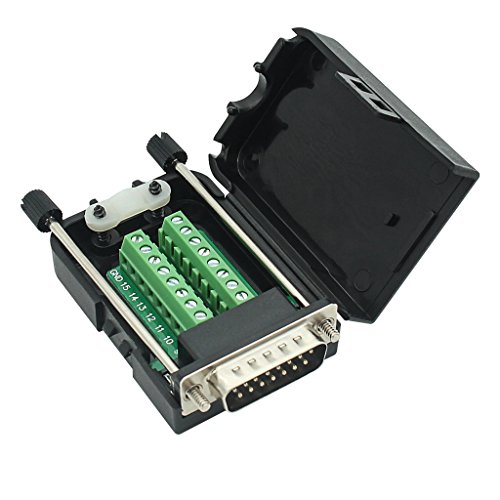 DB15 Breakout-Stecker-Adapter, 15-poliger Anschluss-Adapter auf Terminal-Anschluss, Signalmodul mit Hülle (Stecker, Schraube mit Hülle) von YIOVVOM