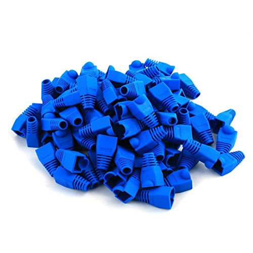 YIOVVOM Weichplastik Ethernet RJ45 Kabelanschlussstiefel Abdeckung Zugentlastungsstiefel CAT5 CAT5E CAT6 CAT6E 100PCS von Copapa (Blau) von Copapa