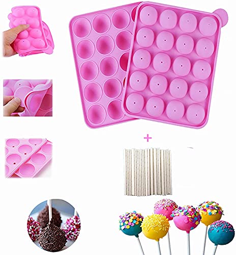 YIQI 20 Mulden, Silikon, Pop, Kuchen, Stick, Lollipop, Party, Cupcake, Kuchenform, BPA-frei von YIQI