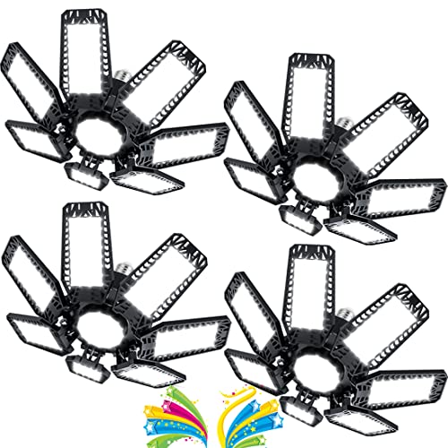 YIQIBRO Garagenlampe LED 200W 4 Stück, 20000LM 6500K Verformbare LED Werkstatt Deckenleuchte mit 7+1 Verstellbaren Paneelen, Werkstattlampe Garagenleuchte für Keller Geschäft Werkstatt Lager YIQIBRO Garagenlampe LED 200W 4 Stück, 20000LM 6500K Verformbare LED Werkstatt Deckenleuchte mit 7+1 Verstellbaren Paneelen, Werkstattlampe Garagenleuchte für Keller Geschäft Werkstatt Lager von YIQIBRO