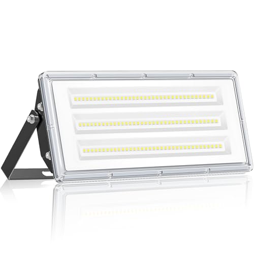 YIQIBRO LED Strahler Außen 100W, 10000LM Superhell Fluter Außen, Aussenstrahler Wasserdicht IP67, 6500K Außenstrahler LED Scheinwerfer mit Trafo 85-265V für Garten, Garage, Fabrik, Sportplatz von YIQIBRO