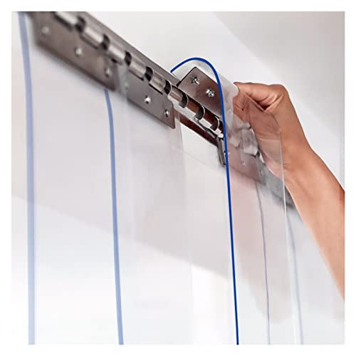PVC Lamellenvorhang Streifenvorhang, Industrievorhang Lamellen Transparent PVC-Streifenvorhangset für Kühlraums, Lagertür Türs zimmer lamellenvorhang( Color : 1.6mm , Size : 35.4x78.7in/90x200cm) von YIQIFLY