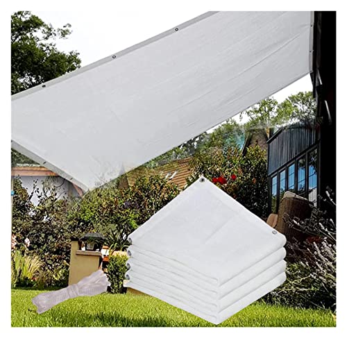 Sun Sonnensegel Rechteckig mit Ösen, Schattentuch 90% UV Schutz Garten Schattiernetz Schattierungsnetz, Balkon Terrasse Sichtschutz Beschattungsnetz Sun Segel (Color : White, Size : 2x3m/6.6x9.8ft) von YIQIFLY