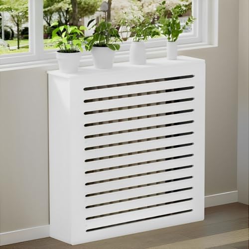 YIQIFLY Heizkörperabdeckung, Regal, Heizungsschrank, Regal, tragbare weiße Heizungsabdeckungen für Heizkörper für Zuhause, Wohnzimmer, Schlafzimmer, Büro, Heizung, dekorativer Schrank (80 cm L x 27,5 von YIQIFLY