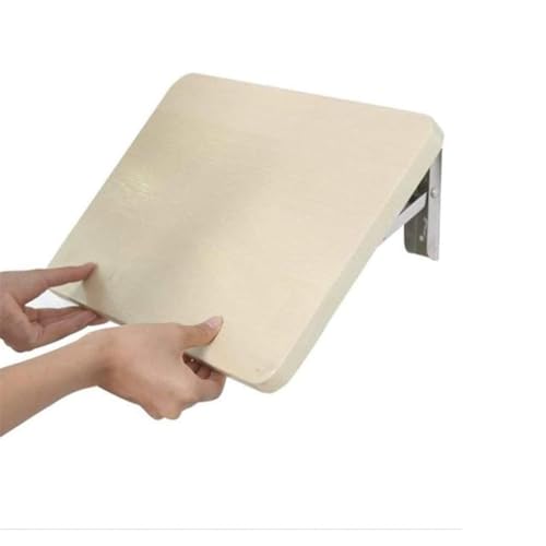 YIQIYOU Kleiner an der Wand montierter Klapptisch Holz Schweberegal Computertisch Werkbank Hängende Wandtrennwand DIY Bücherregal Büroregale (Size : 40 * 26cm/16 * 10in) von YIQIYOU