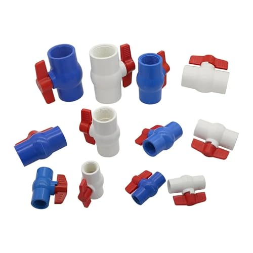 1/2" 3/4" 1" 1.25" 1.5" 2" Female Thread PVC Ball Valve Socket Valve Screw Plumbing Pipe Fittings Irrigation System Adapter 1Pc(Blue 1I2 inch) von YIRONCNPA