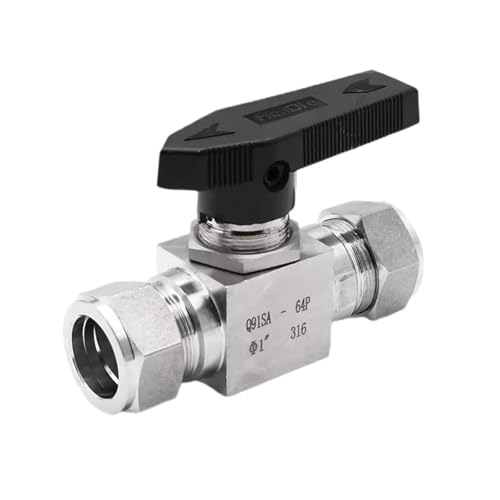 1/8 "1/4" 3/8 "1/2" 3/4 "3 4 6 8 10 12-25mm OD Rohr Compression Union Ball Ventil 316 304 Edelstahl Wasser Gas Kraftstoff(14mm) von YIRONCNPA