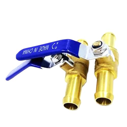1 Stück 16mm Messing-Kugelhahn Auto-Klimaanlage Kühlung Kugelhahn Wasser Öl Gas Kraftstoffschlauch Barb Kugelhahn Rohrverschraubung von YIRONCNPA